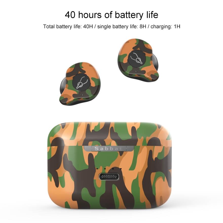 Waterproof Wireless Bluetooth Earphones with Charging Box - X12 Ultra- Sahara Camo 4