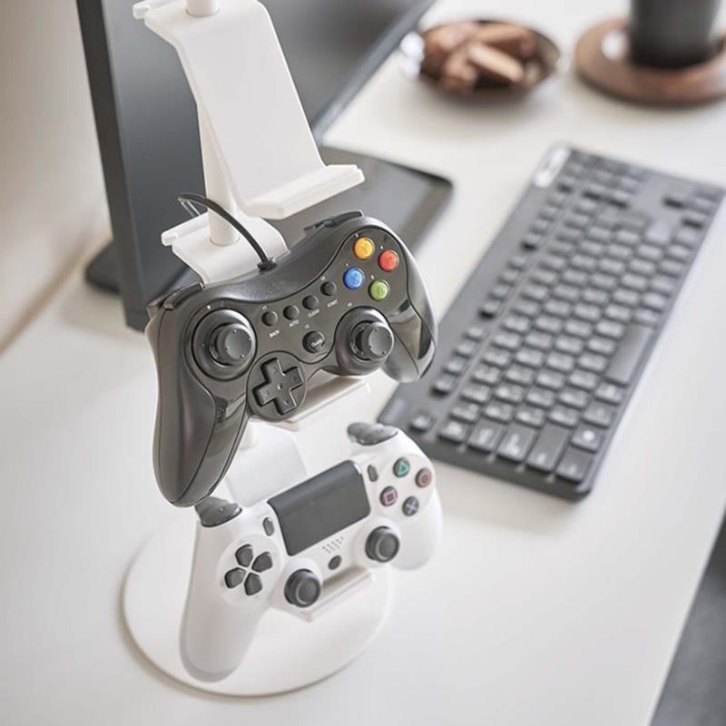 3-tier Desktop Gamepad and Headphone Storage Rack - Black 6
