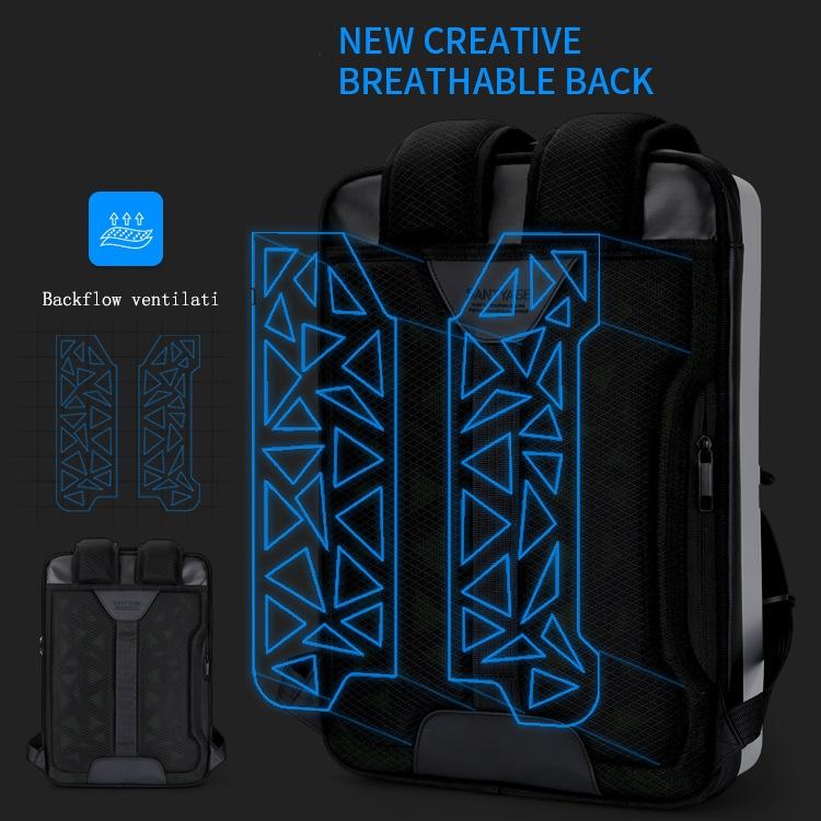 Men Gaming Backpack - Hard Shell Black 6