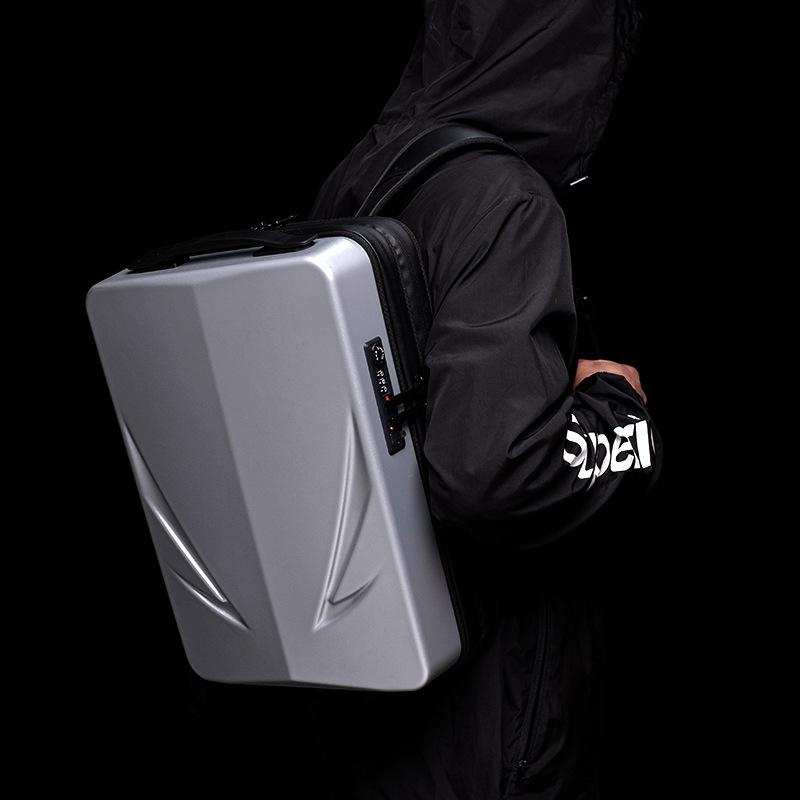 Men Gaming Backpack - Hard Shell Black 8