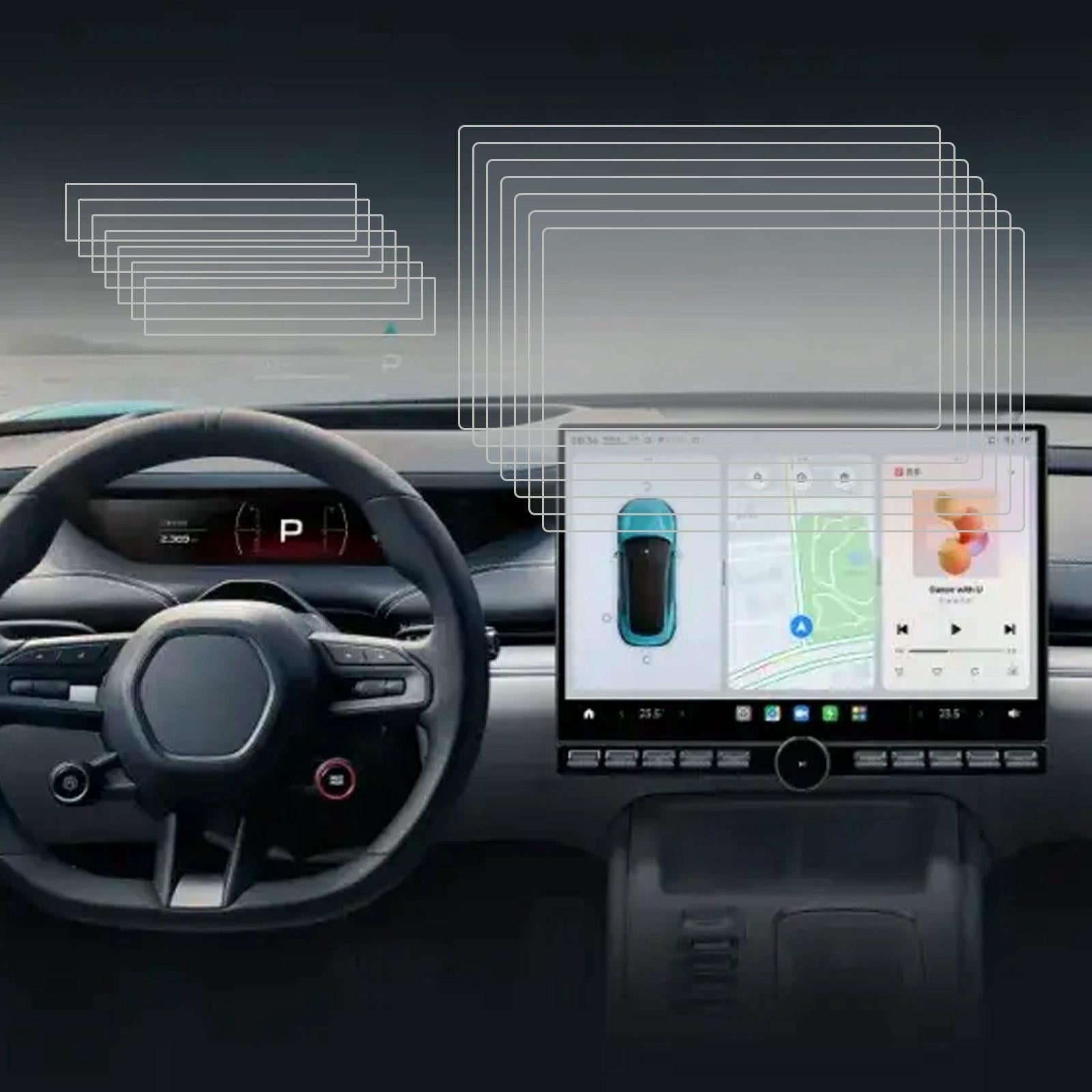 25-pack Tempered Glass Film for Car Navigator Protection - For Xiaomi Su7 7