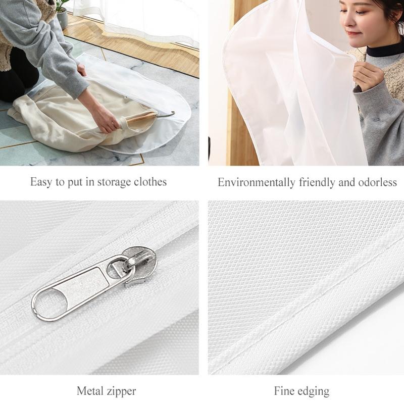 2-pack Hanging Garment Storage Bags with Zipper - Clear 5