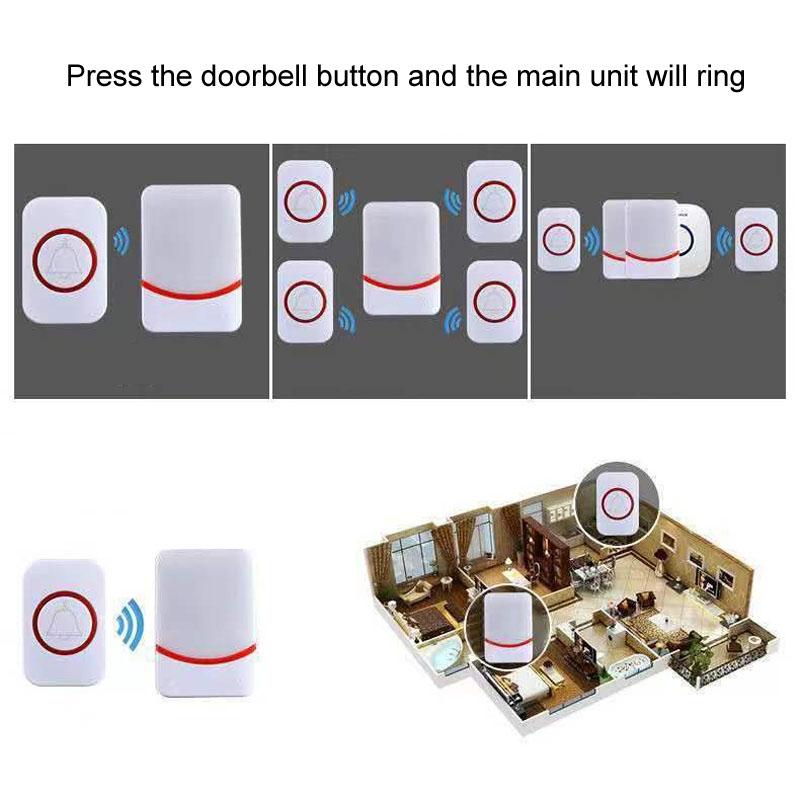 Wireless Doorbell With Remote Control And Flashing Light - Cmf1188-12 8