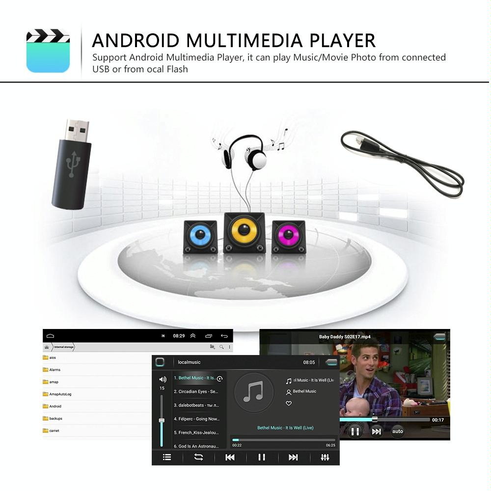 7 Inch Android Car Navigation Player With Wireless Carplay - 1 + 16G - Fits Volkswagen - 4Lights Camera 5