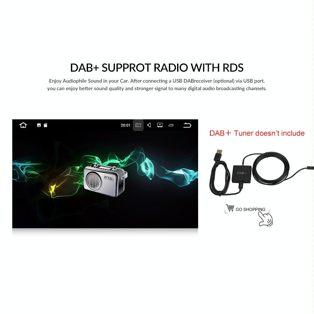 7 Inch Android Car Navigation Player With Wireless Carplay - 1 + 16G - Fits Volkswagen - 4Lights Camera 6