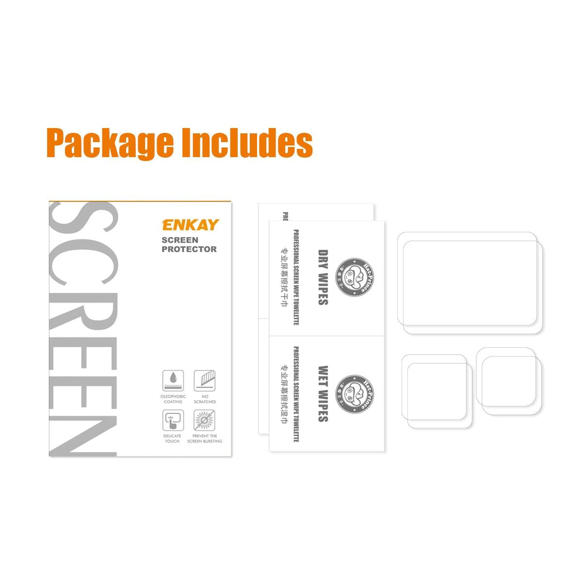 Enkay Hat Prince 3-in-1 Tempered Glass Screen Protector for Gopro Hero 10 - 0.2mm 3