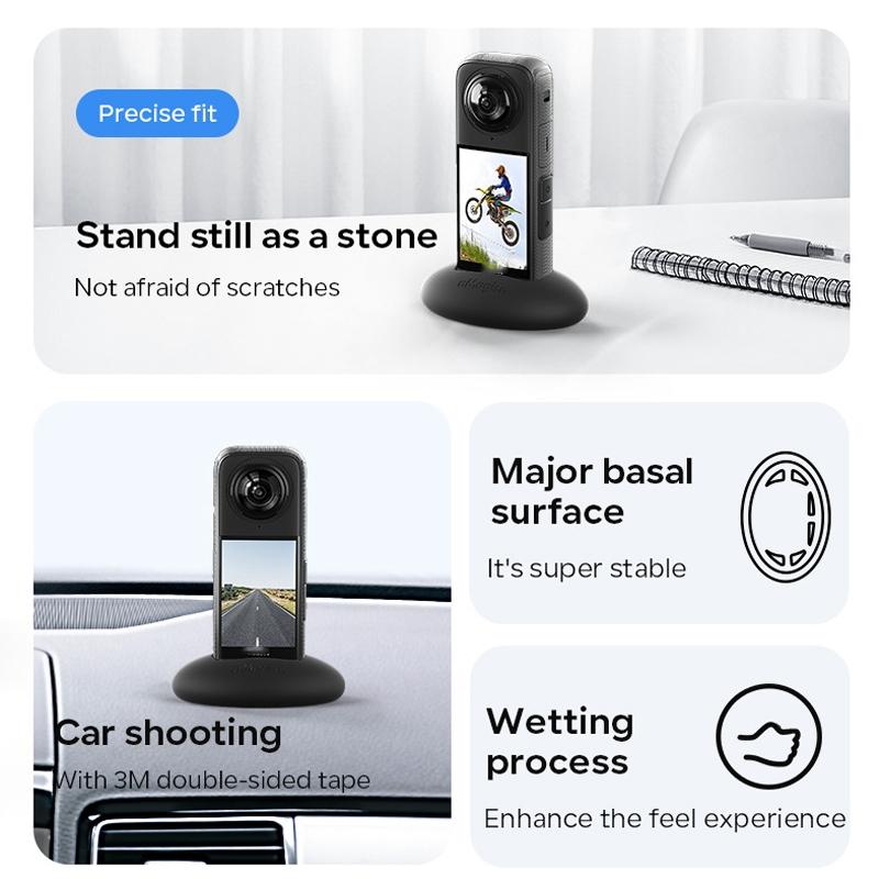 Insta360 X4 Vehicle Mount with Non-slip Silicone Base and Double-sided Glue - Without Double Sided Glue 4