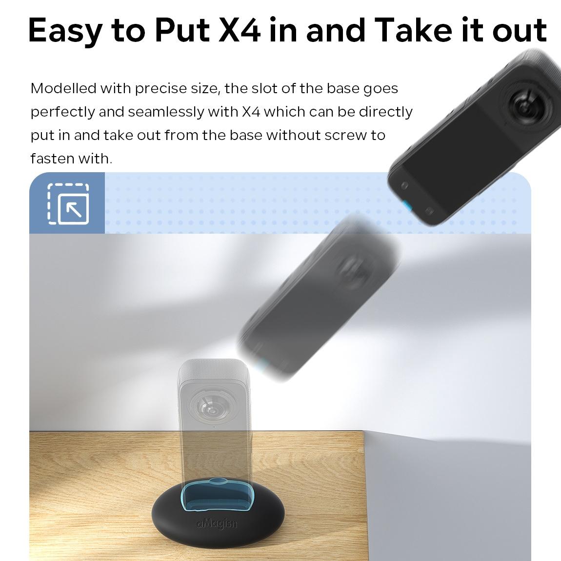 Insta360 X4 Vehicle Mount with Non-slip Silicone Base and Double-sided Glue - Without Double Sided Glue 5
