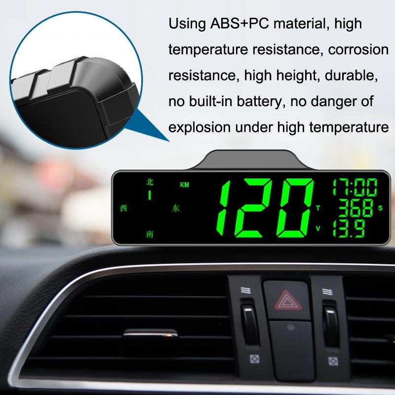 9 Inch Car Hud Gps Speedometer W / Compass Multifunction Display 7