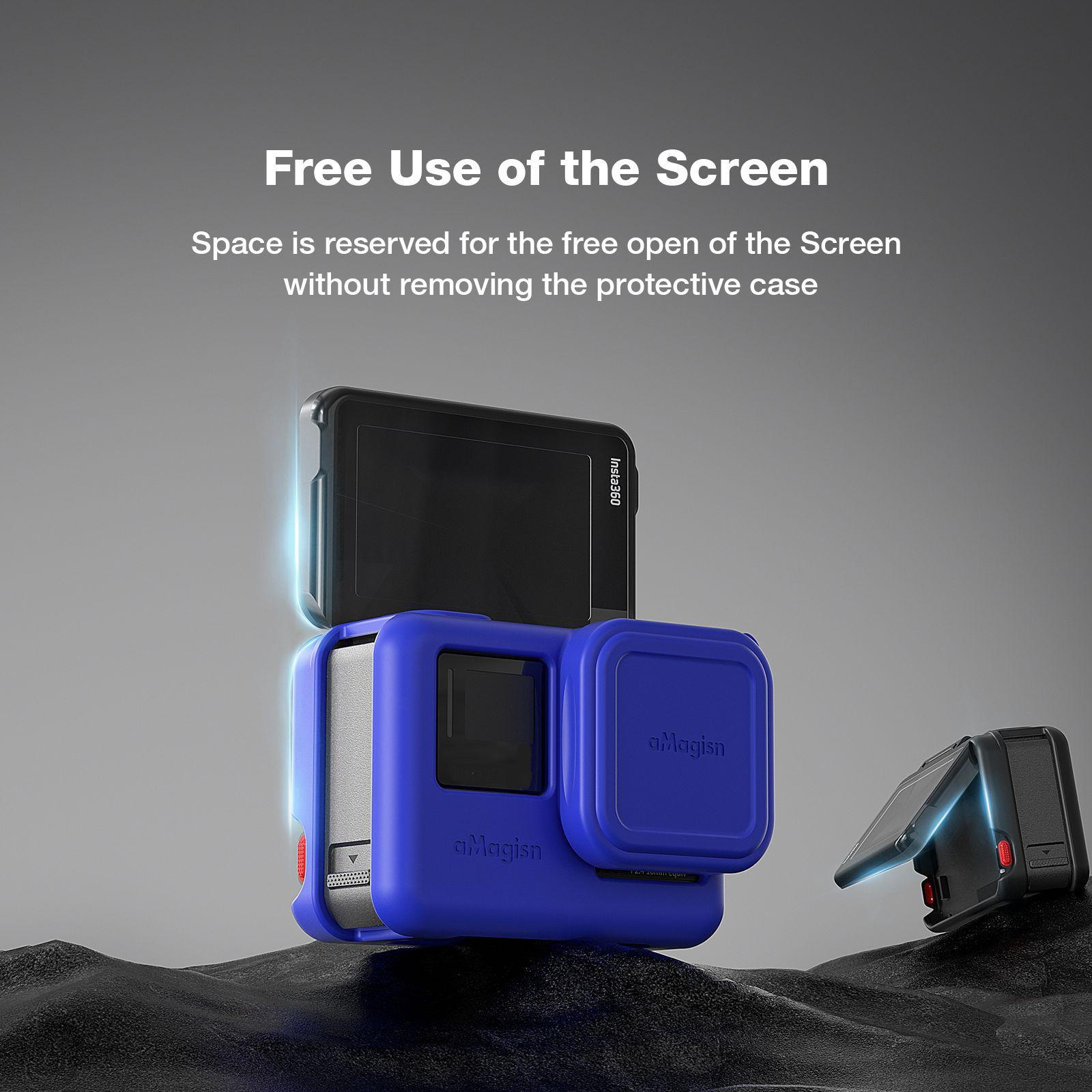 Silicone Case for Insta360 Ace Camera - Protect your Gear - For Insta360 Ace Pro (Blue) 3