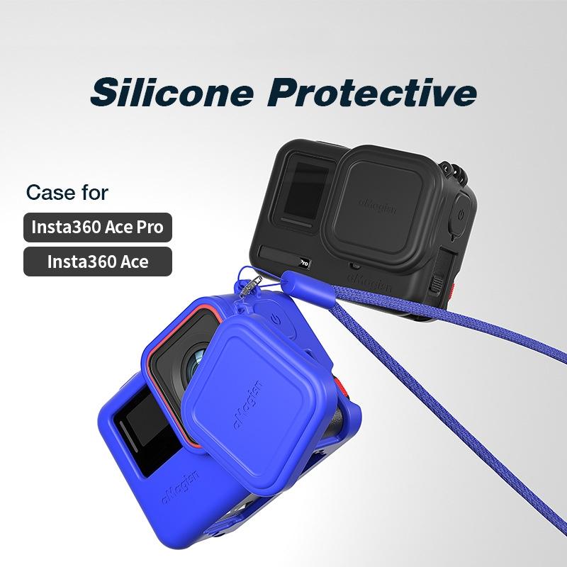 Silicone Case for Insta360 Ace Camera - Protect your Gear - For Insta360 Ace Pro (Blue) 7