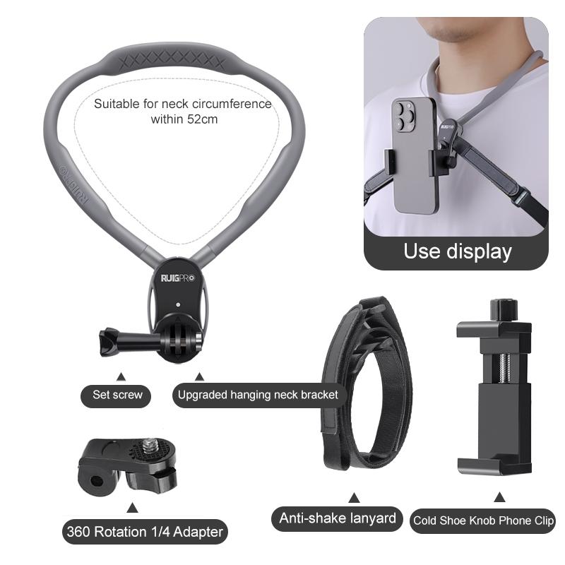 Flexible Neck Mount for Pov Viewing with Strap - With J-Hook Buckle 12