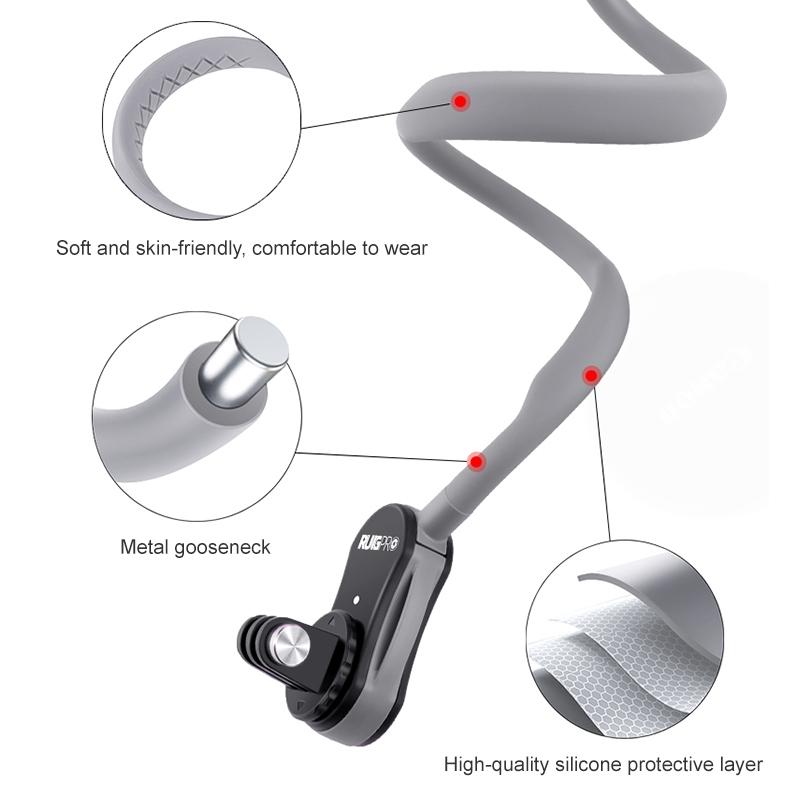 Flexible Neck Mount for Pov Viewing with Strap - With J-Hook Buckle 13