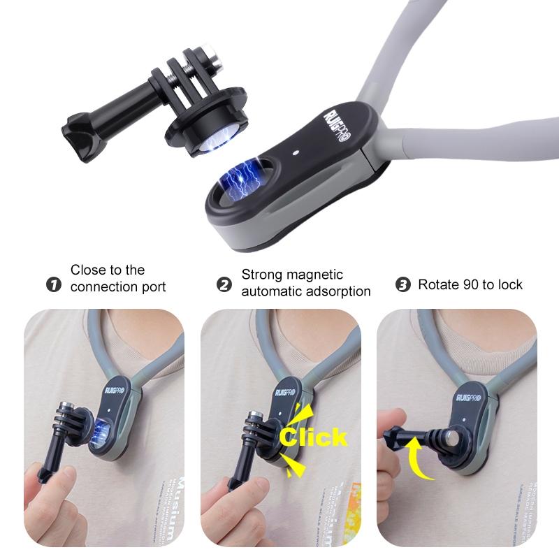 Flexible Neck Mount for Pov Viewing with Strap - With J-Hook Buckle 15