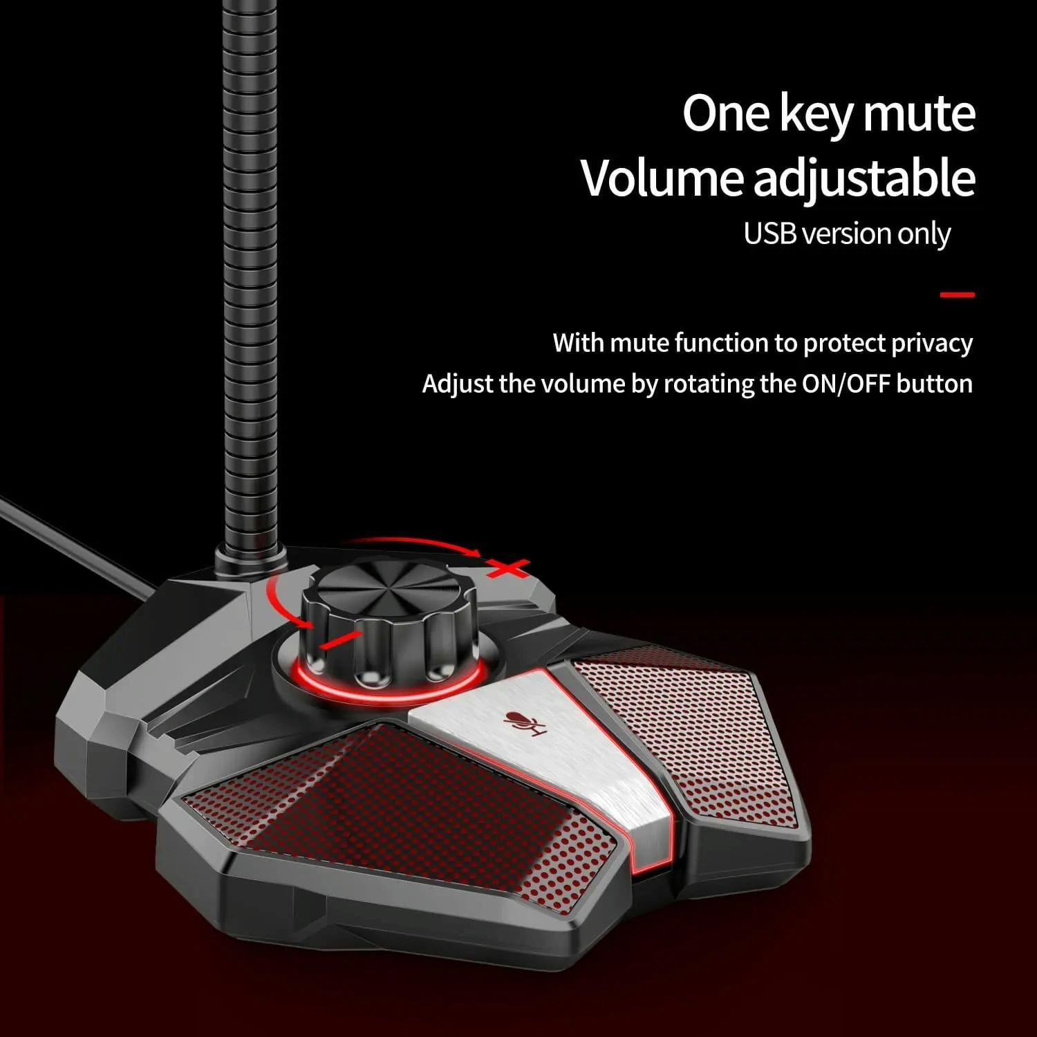 Flexible Gaming Mic With Built-In Sound Card - Jk Omni-Directional - Usb 3