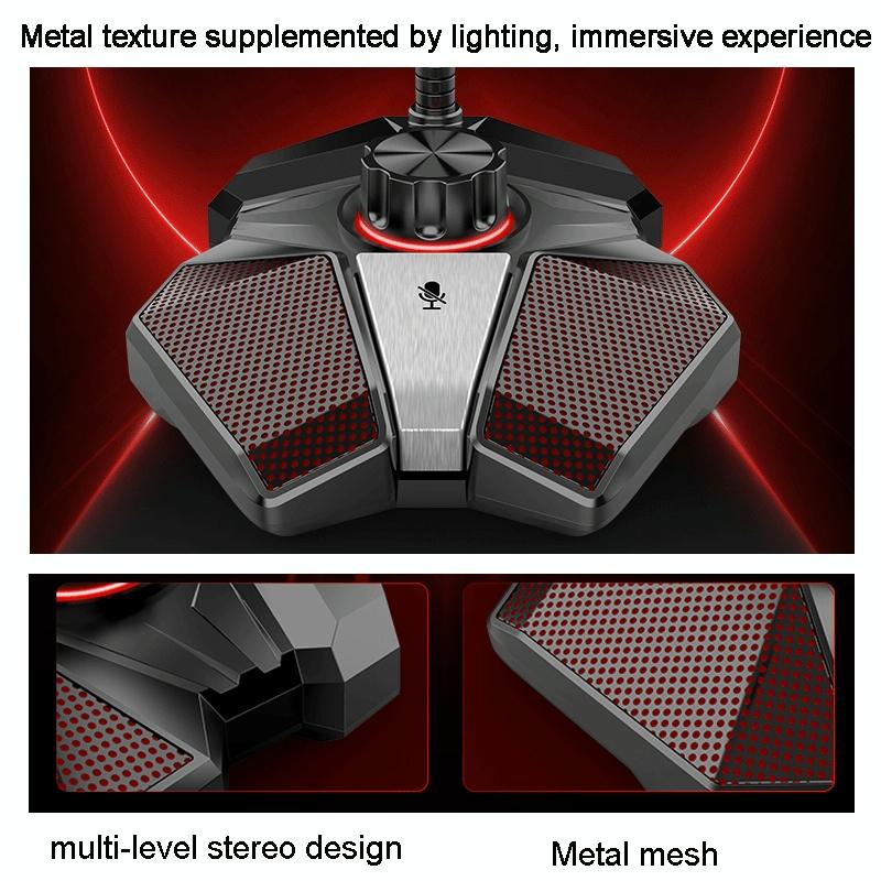 Flexible Gaming Mic With Built-In Sound Card - Jk Omni-Directional - Usb 6