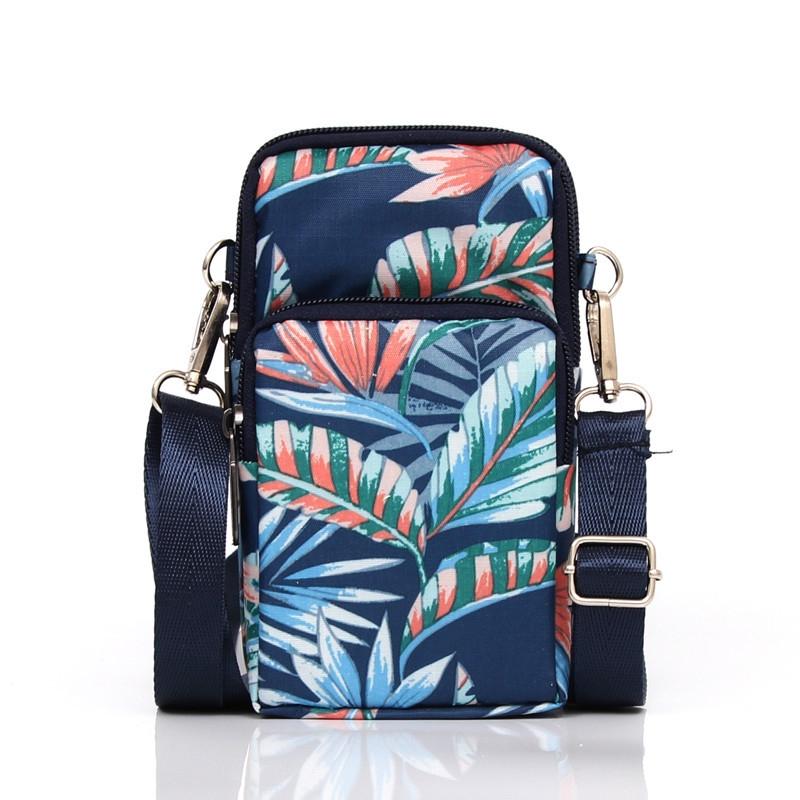 Animal Park Mini Crossbody Phone Wallet With Arm Band - Dark Blue Peony 11
