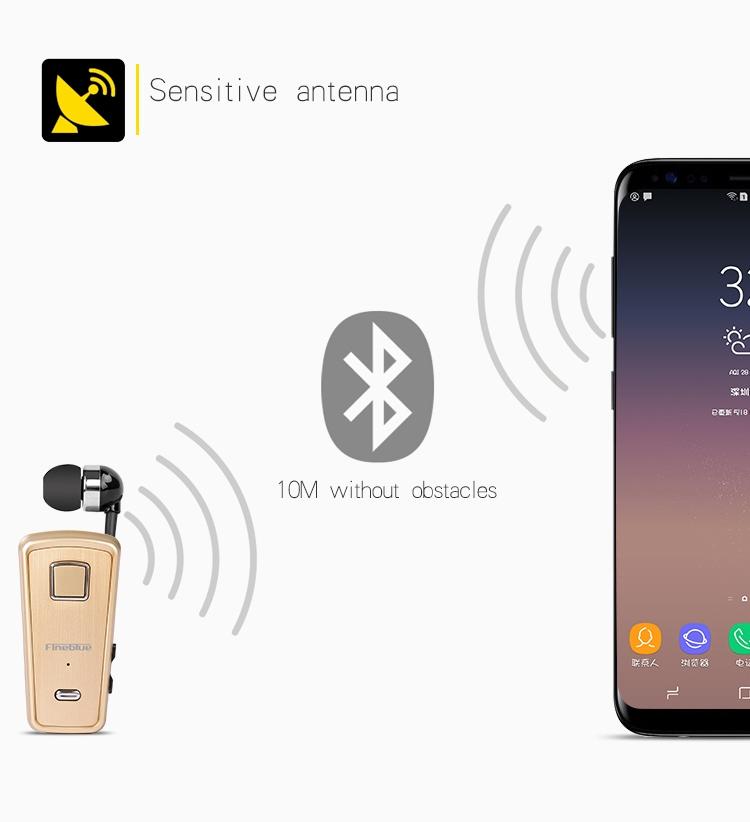 Retractable Bluetooth Headset with Caller Reminder and Anti-theft Feature 5
