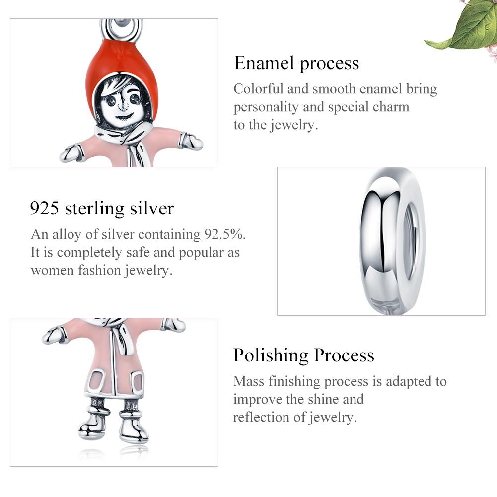 925 Sterling Silver Sunshine Girl Bead Pendant For Diy Bracelets And Necklaces 8
