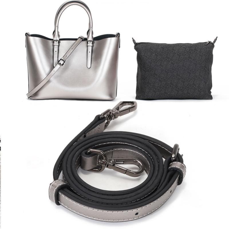 Blue Cowhide Messenger Tote For Women Large Capacity 6