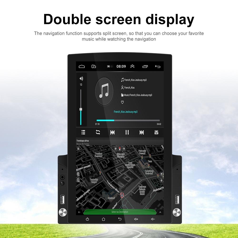 9.7 Inch Vertical Screen Android Car Mp5 Player With Hd 2.5D Glass Standard + 4 Lights Camera 12