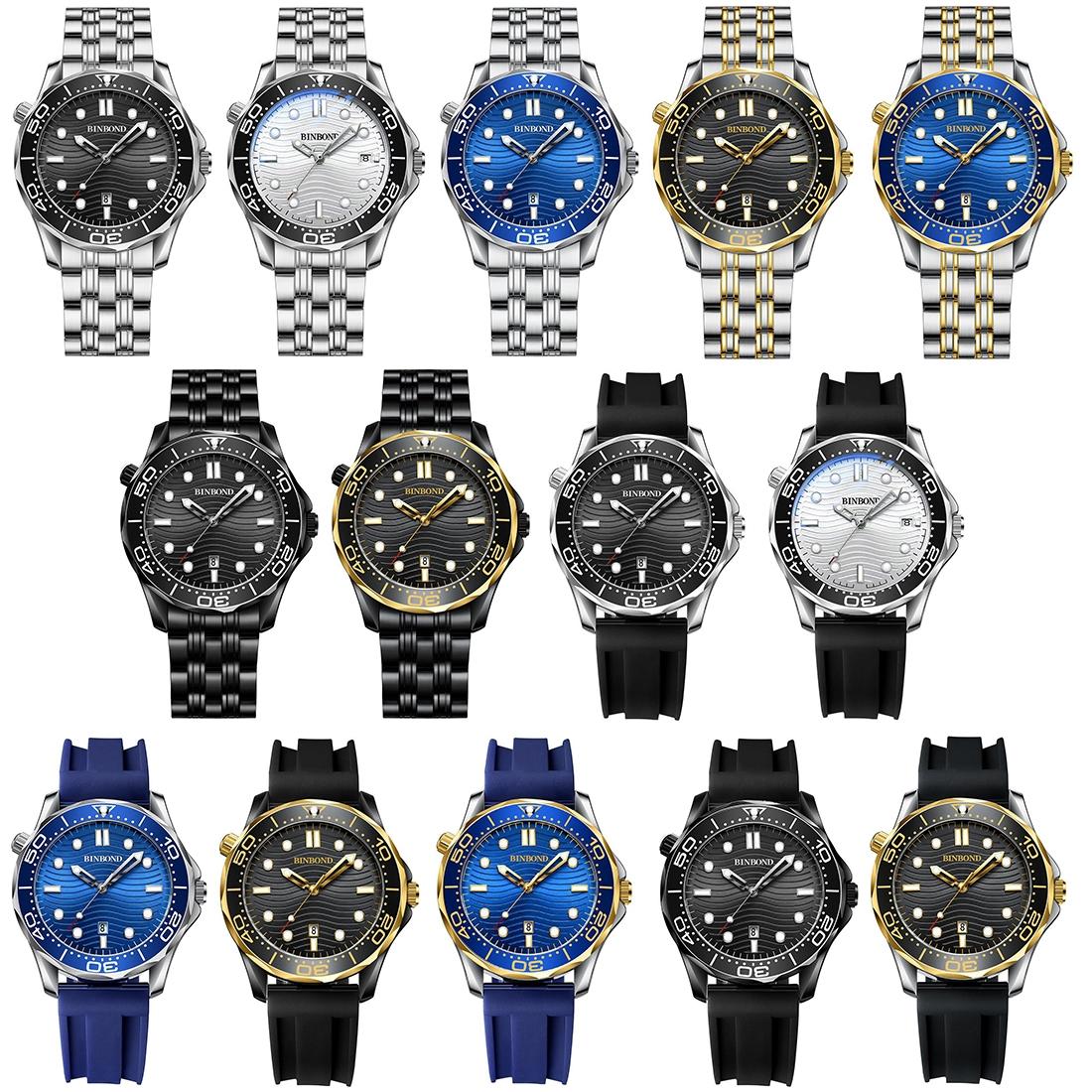 30m Waterproof Men Quartz Watch - White Steel with Luminous Surface 3