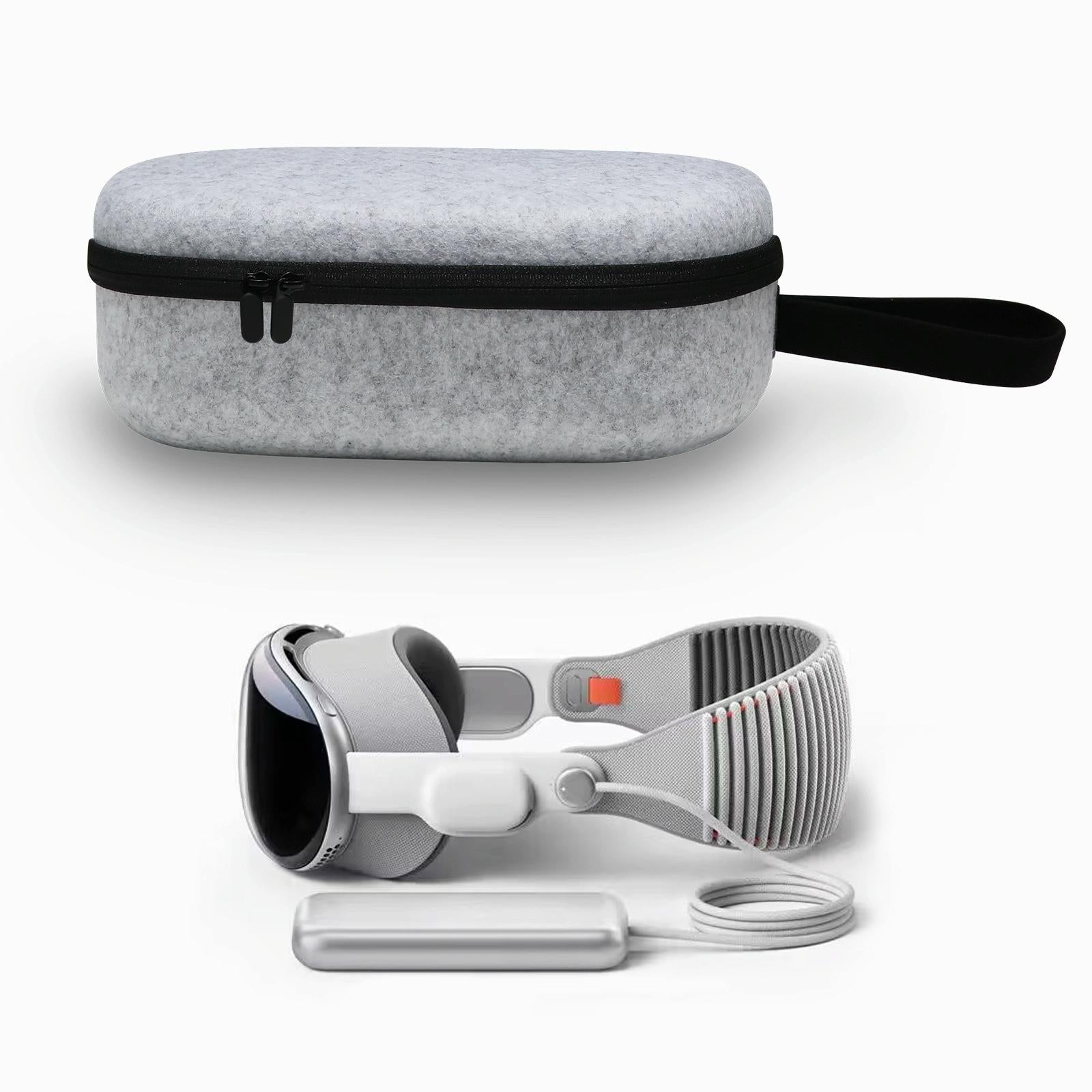 Portable Vr Headset Storage Bag for Apple Vision Pro Glasses - Gray Felt - Gray Felt 3