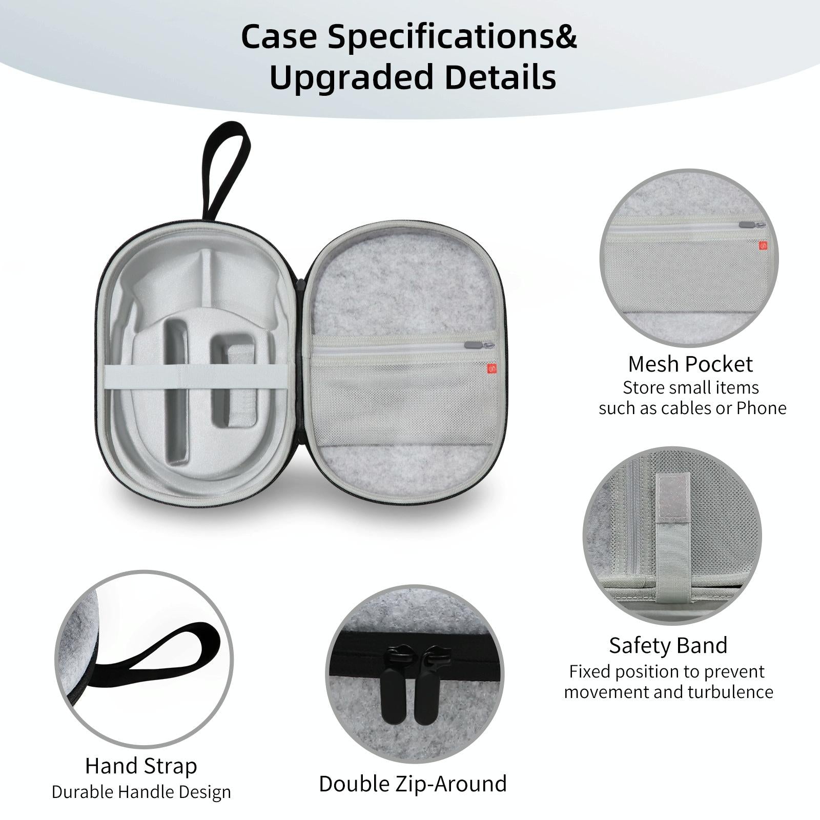 Portable Vr Headset Storage Bag for Apple Vision Pro Glasses - Gray Felt - Gray Felt 6