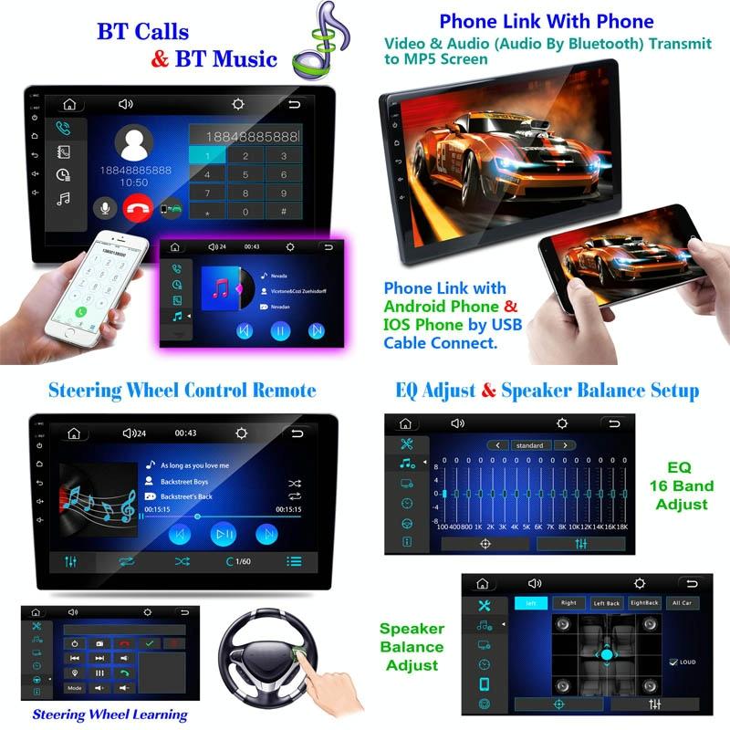 7 Inch Carplay Car Mp5 Player + 4 Light Camera - C7001 7