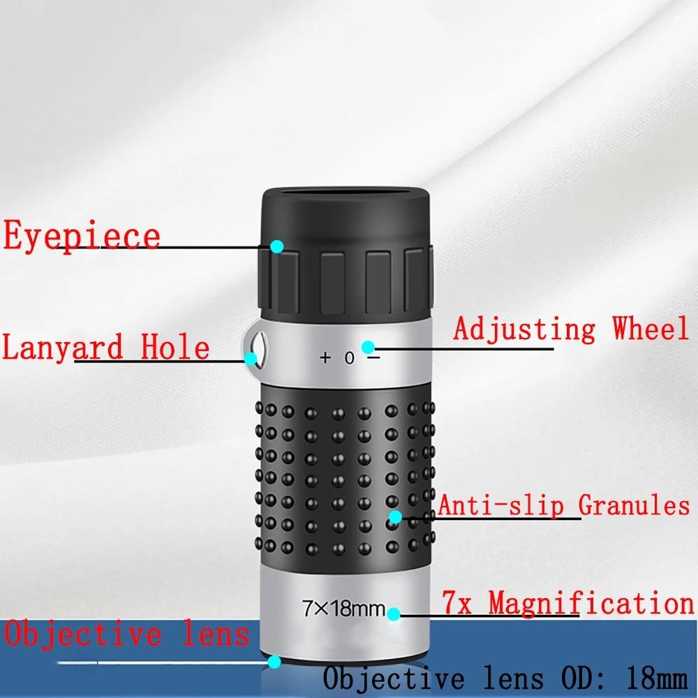 Compact 7X18 Monocular Telescope For Hunting Golf Hiking And Bird Watching - Rangefinders 5
