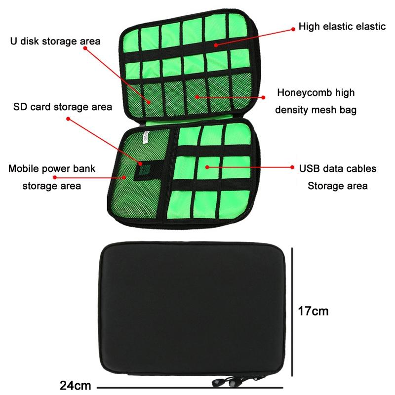 Portable Multifunctional u Disk Storage Bag for Mobile Phone Accessories - Black 3