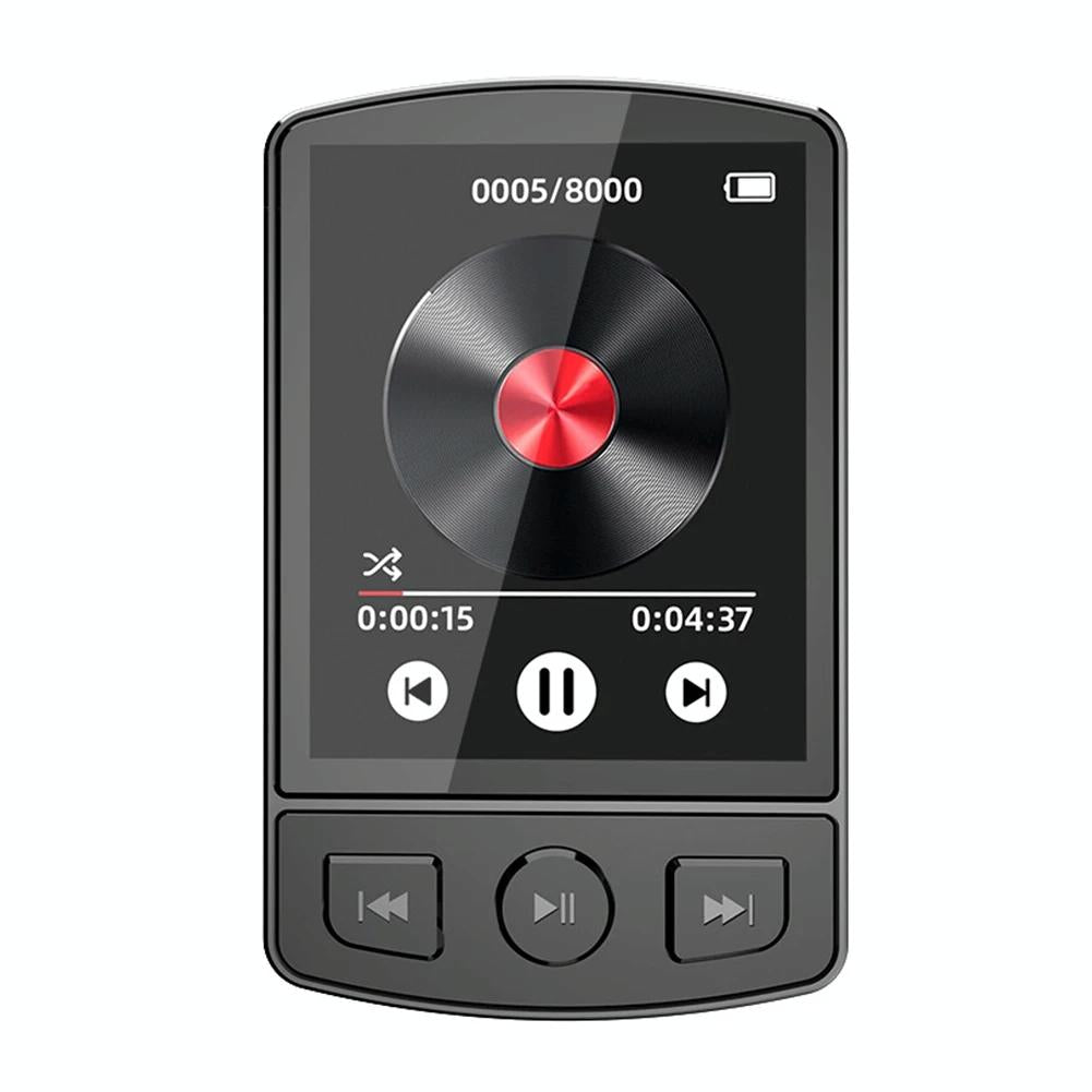 1.8 Inch Color Screen Mp3 / Mp4 Bluetooth Walkman With Back Clip - 8Gb