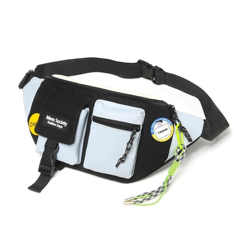 Lightweight Black Canvas Crossbody Backpack For Active Lifestyles - Black + Lanyard