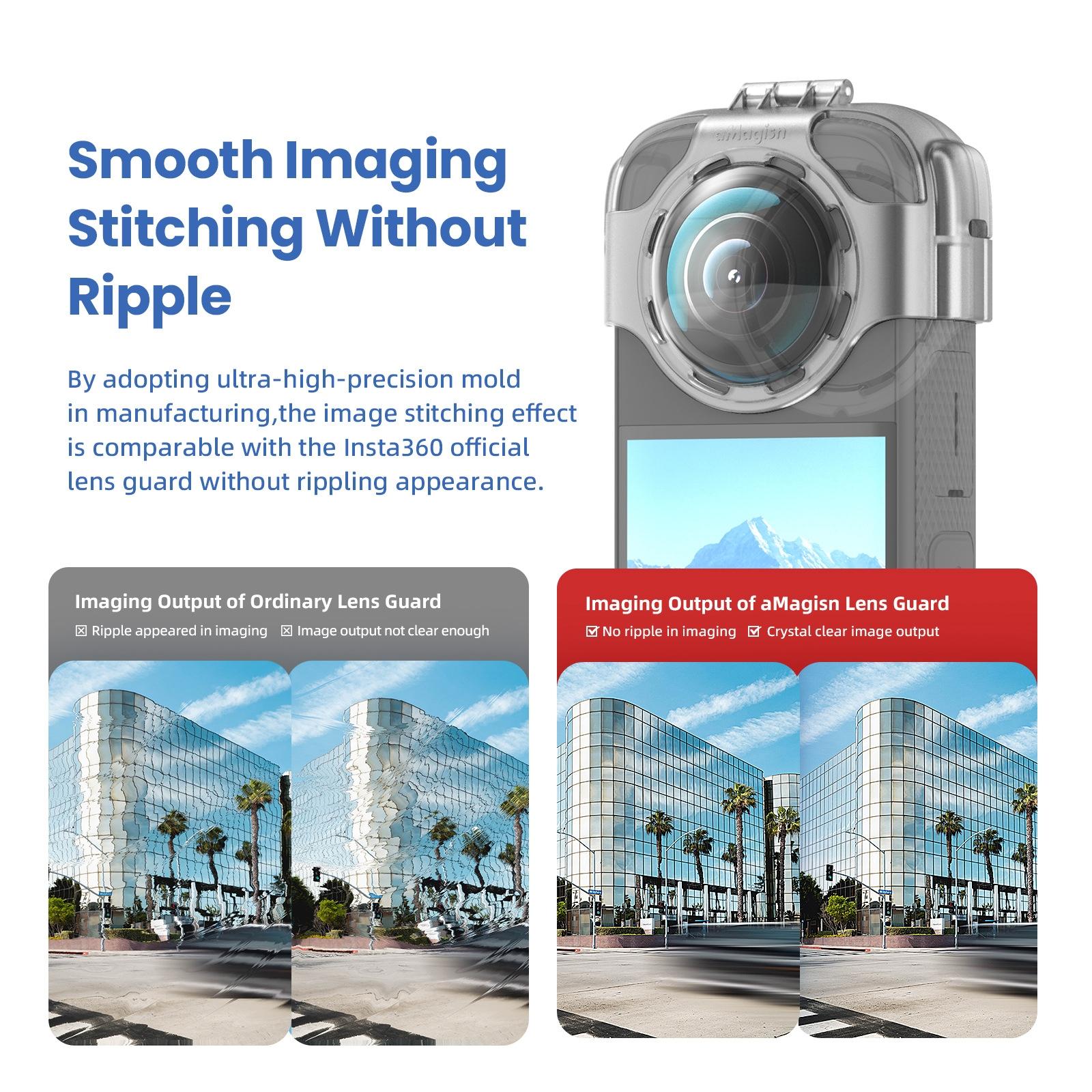 Amagisn Protective Lens Guard for Insta360 X3 Camera - Silicone Case 10