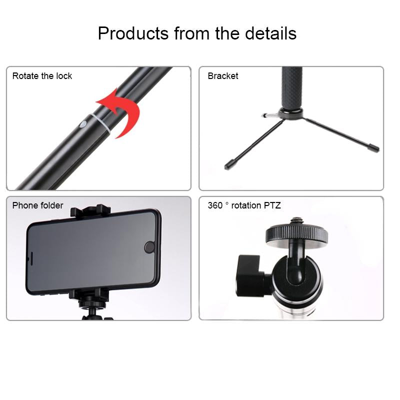 Foldable Tripod Selfie Stick for Action Cameras and Phones - 93cm 12