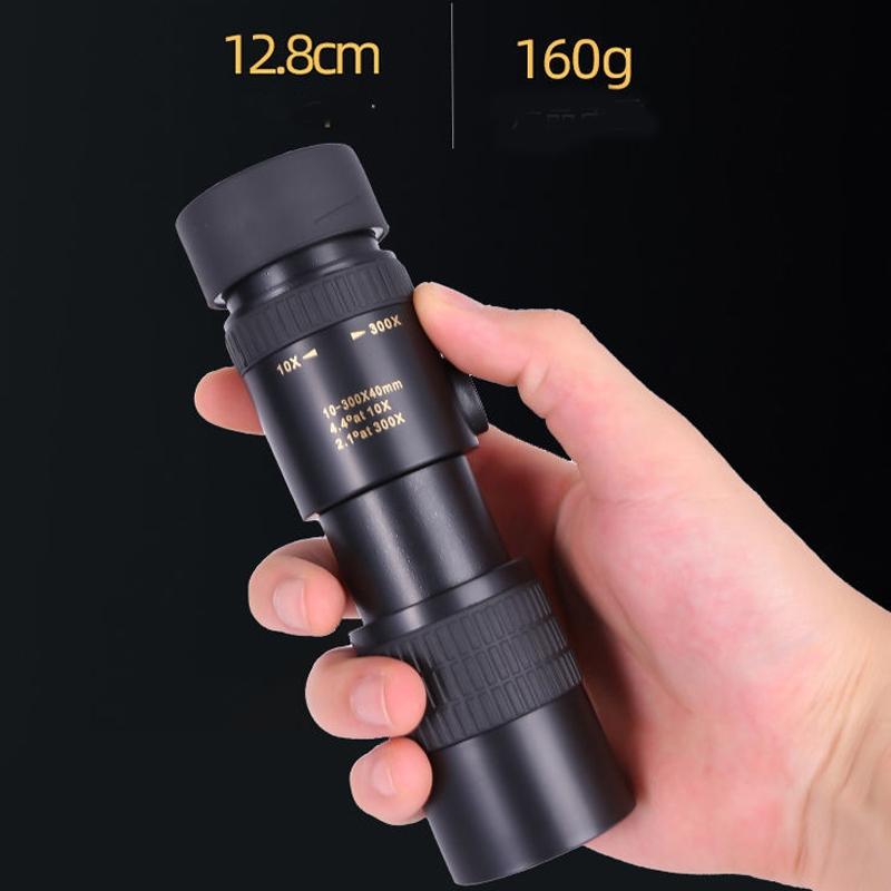 High Definition Monocular Telescope With Photo Holder & Tripod - 10-300X40 7