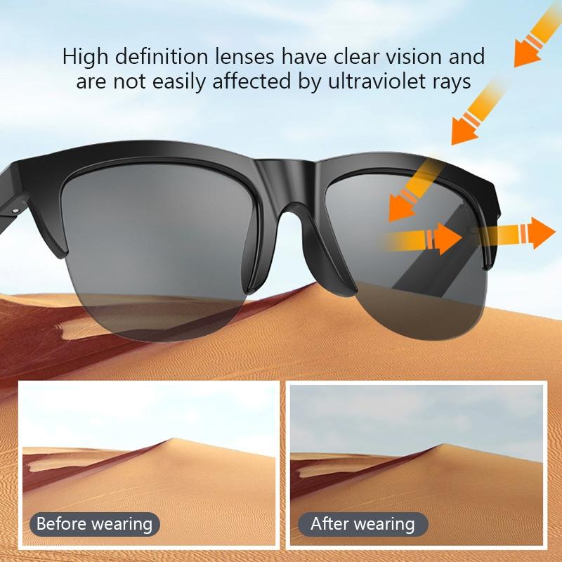 Bluetooth 5.3 Smart Sunglasses with Wireless Headset and Anti-glare Protection 5