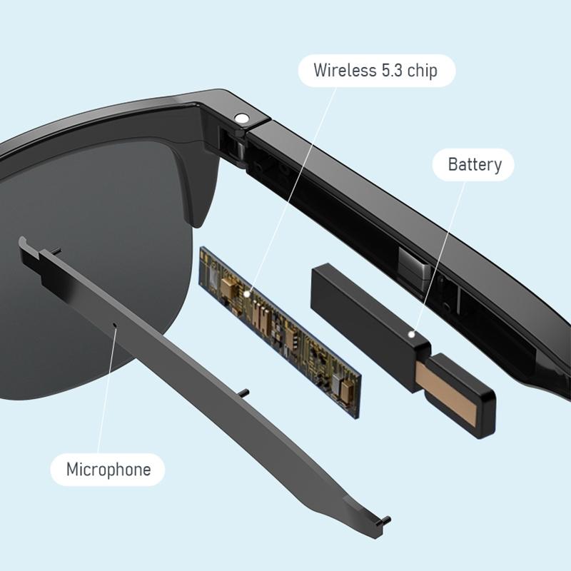 Bluetooth 5.3 Smart Sunglasses with Wireless Headset and Anti-glare Protection 11