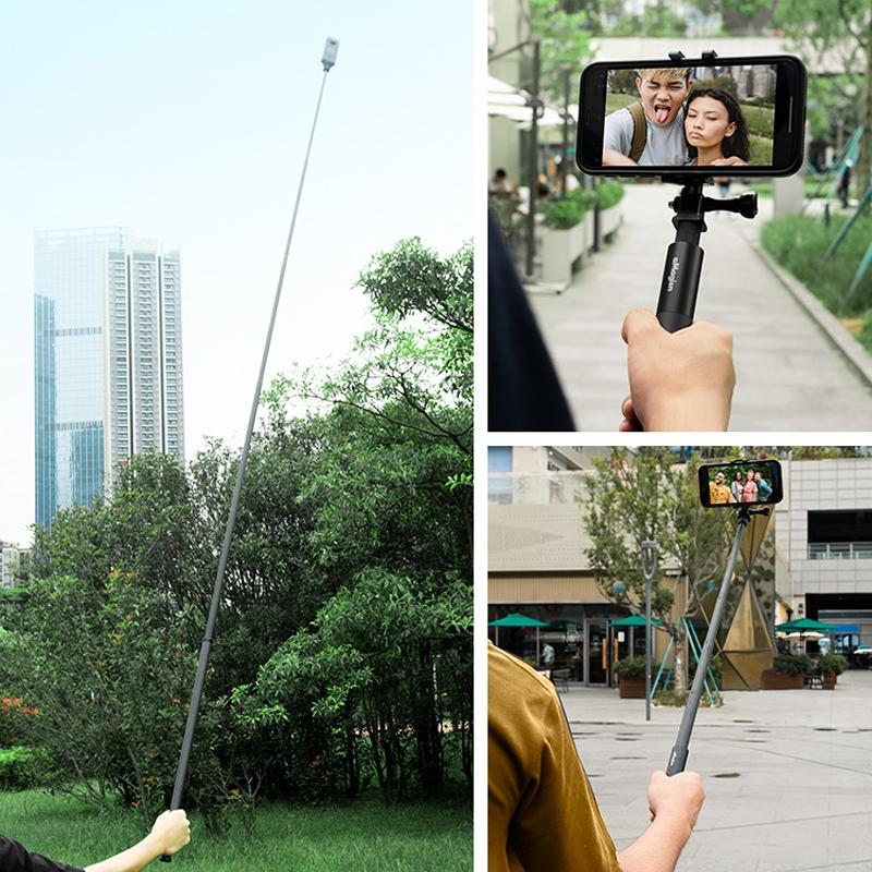70cm Straight Pull Selfie Stick for Sports Cameras with 3 Jaw Screw - Rod+1/4 Turn 3 Jaw+Screw 9