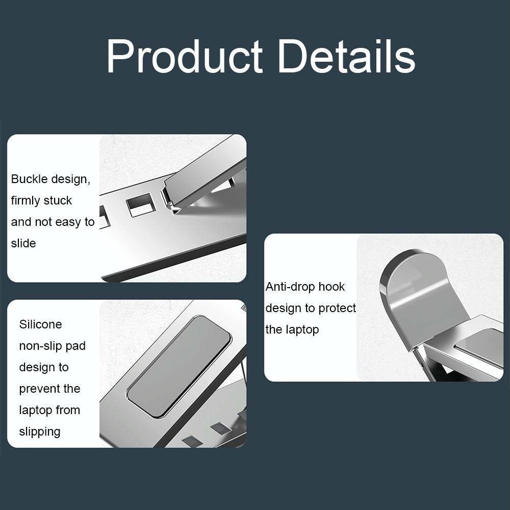 Foldable Aluminum Laptop Stand with Heat Dissipation 6