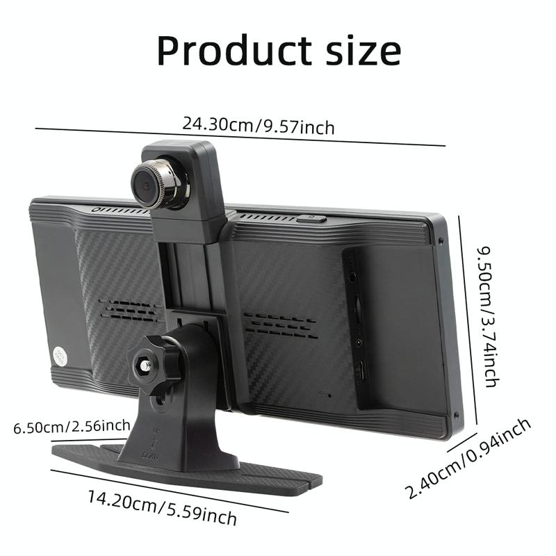Portable Car Bluetooth Dvr Monitor - Supports Carplay / Android Auto - Display + Camera 4