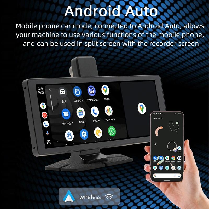 Portable Car Bluetooth Dvr Monitor - Supports Carplay / Android Auto - Display + Camera 5