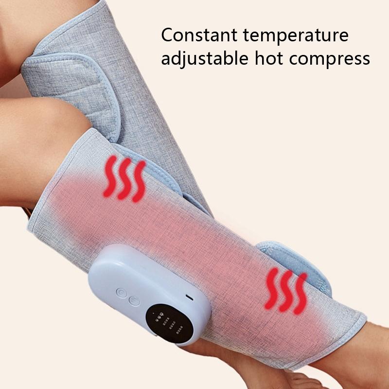 Wireless Leg Massager Pink Hot Compress + Air Pressure + Vibration 6