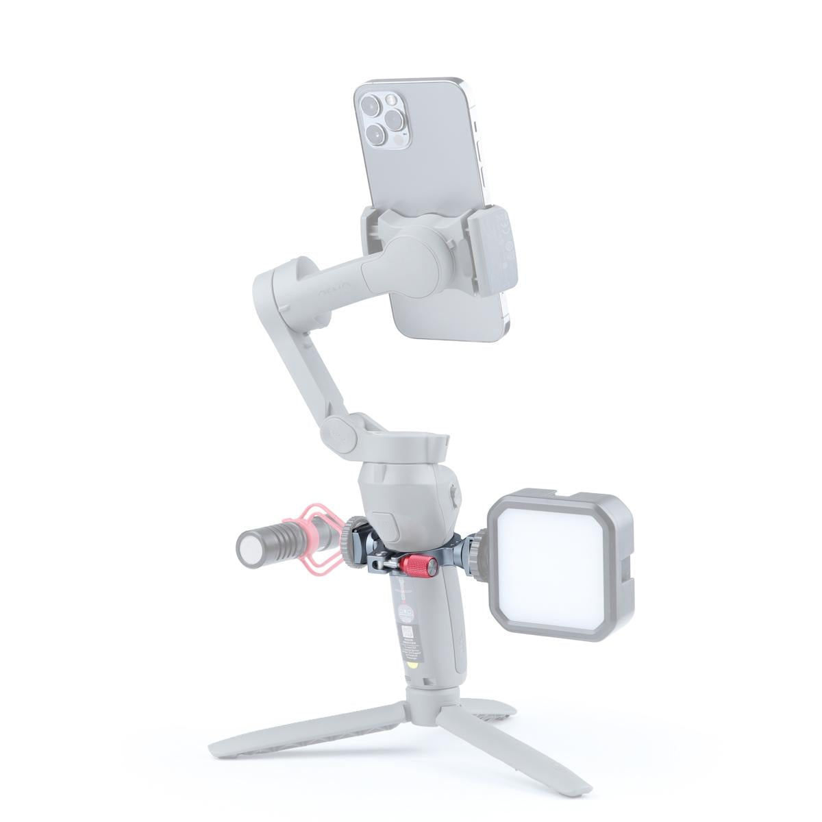 Extension Bracket with Dual Cold Shoe for Dji Om4 / Mobile 3 Stabilizer 5