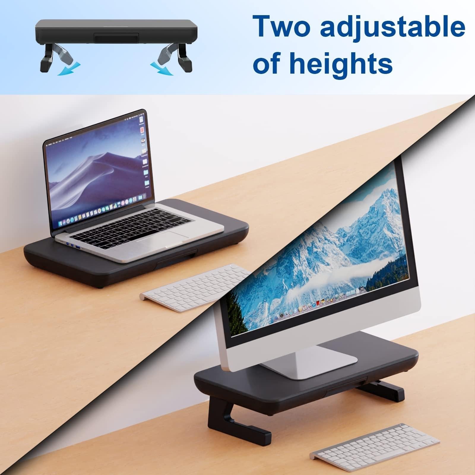 Adjustable Laptop Stand with Storage Drawer - Height Riser - Upgrade 8