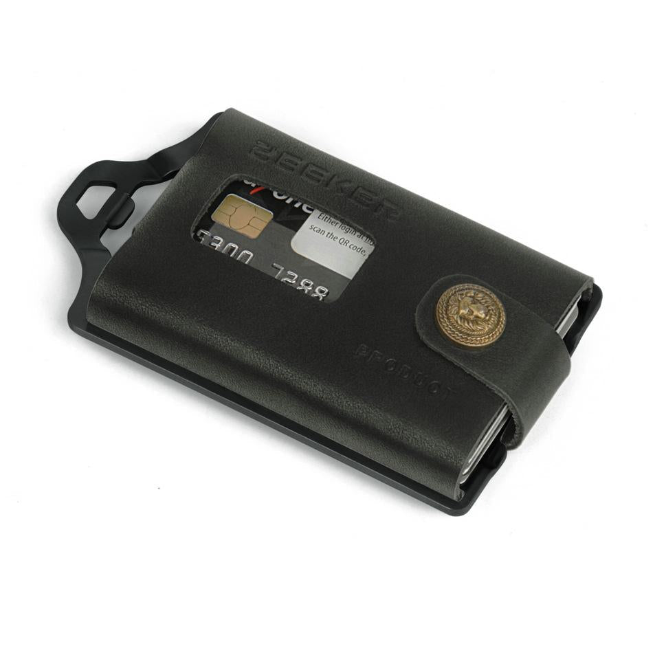 Stainless Steel Edc Wallet Black Metal Card Holder 4