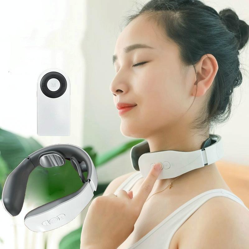 Electromagnetic Pulse Neck Massager With Heating Charging 9
