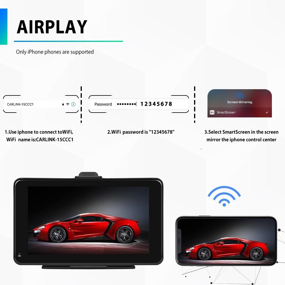 7 Inch Hd Smart Screen With Wireless Carplay & Android Auto + Camera 14