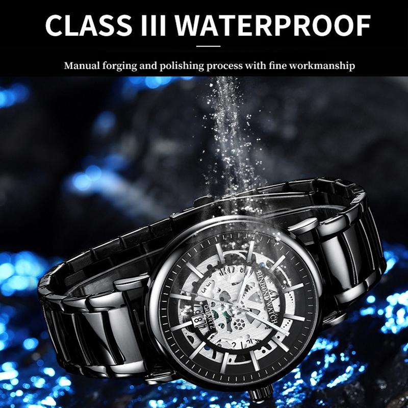 Waterproof Luminous Quartz Watch - Multifunctional 6