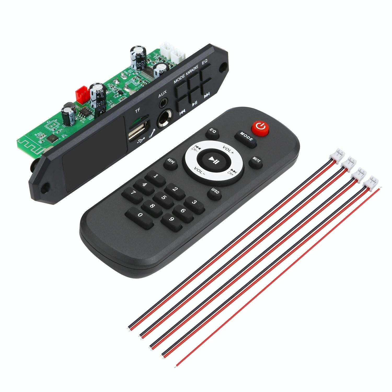 12V Bluetooth Mp3 Decoder Board W / 80W Power Amp & Colour Screen - Silicone Remote Control 9